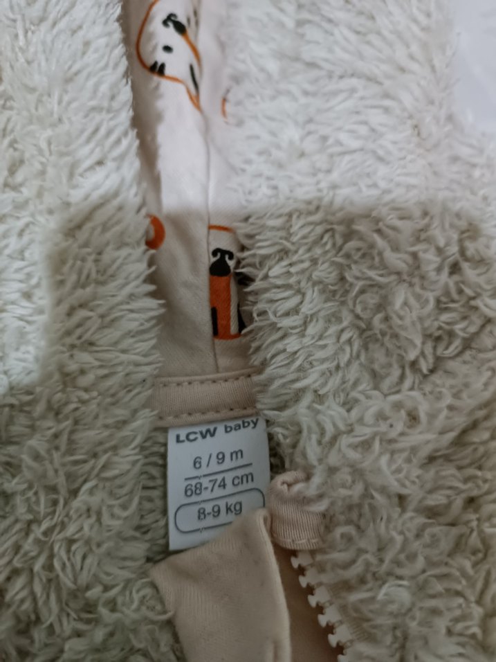 Krem Renkli Kapüşonlu Bebek Tulumu - Görsel 3