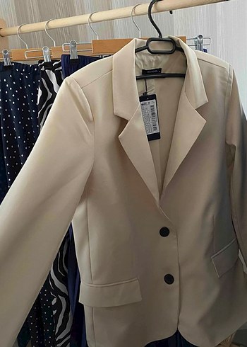 Bej Kadın Blazer Ceket