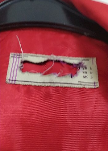 Düğmeli Kırmızı nairobin Kadın Trençkot - Görsel 2