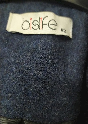 Uzun Lacivert Kadın Kaban - Görsel 3