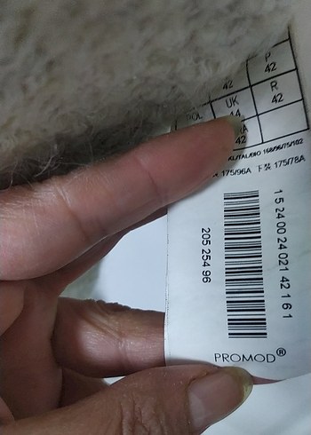 Düğmeli Krem Kaban - Görsel 6