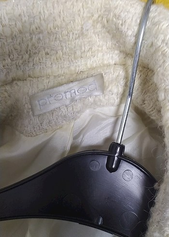 Düğmeli Krem Kaban - Görsel 8