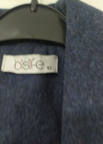 Uzun Lacivert Düğmeli Kaban - Görsel 3