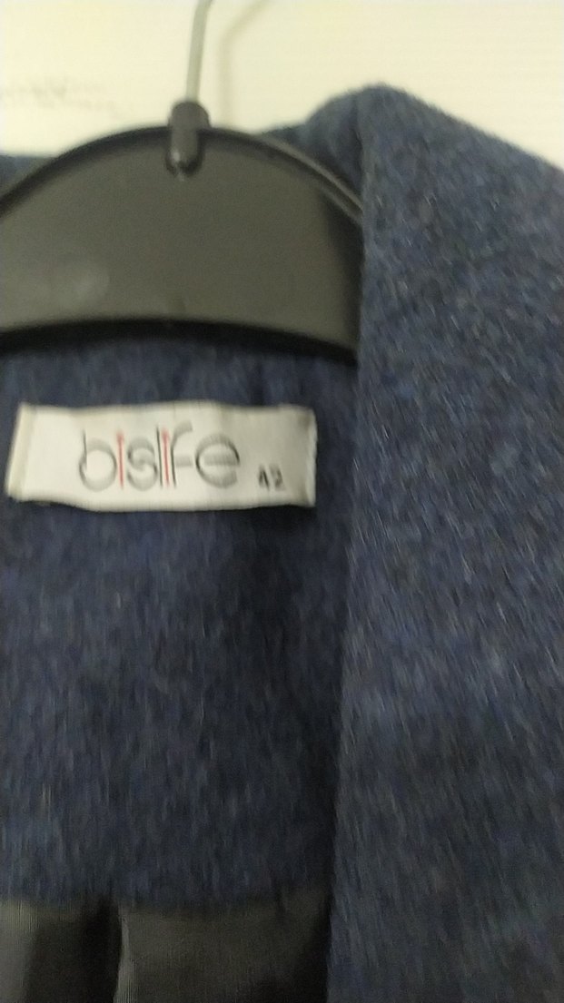 Uzun Lacivert Düğmeli Kaban - Görsel 3