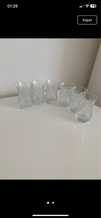 Beden Kristal çay bardağı 19 adet