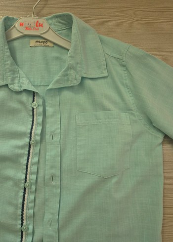 Turkuaz Erkek Keten Gömlek Uzun Kollu - Görsel 5