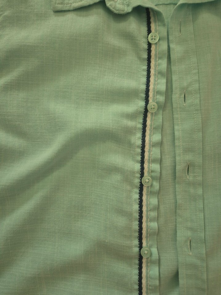 Turkuaz Erkek Keten Gömlek Uzun Kollu - Görsel 3