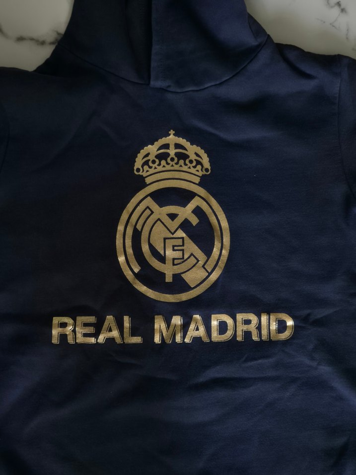 Real Madrid Baskılı Kapüşonlu Erkek Sweatshirt - Görsel 2