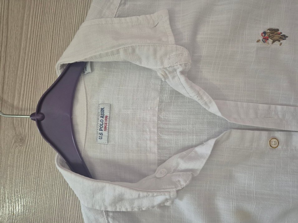 Erkek Beyaz Kısa Kollu Keten Gömlek - Görsel 3