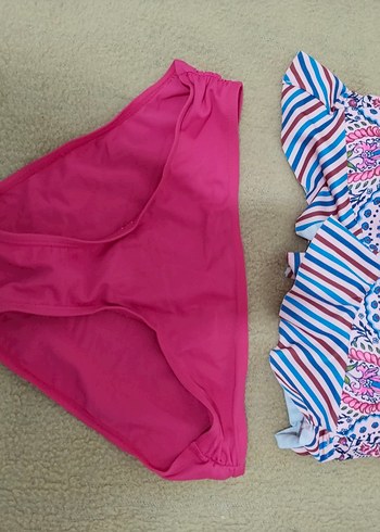 Penti Çok Renkli Desenli Fırfırlı Bohem Bikini