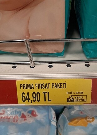 6 numara prima bebek bezi 55 adet 2 paket 