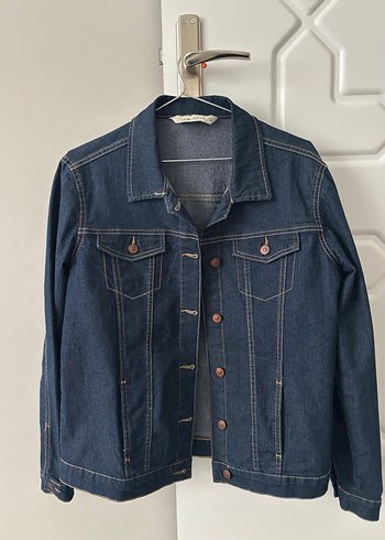 Kadın Koyu Mavi Denim Ceket - Görsel 2