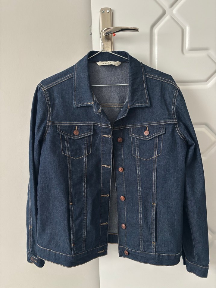 Kadın Koyu Mavi Denim Ceket - Görsel 2