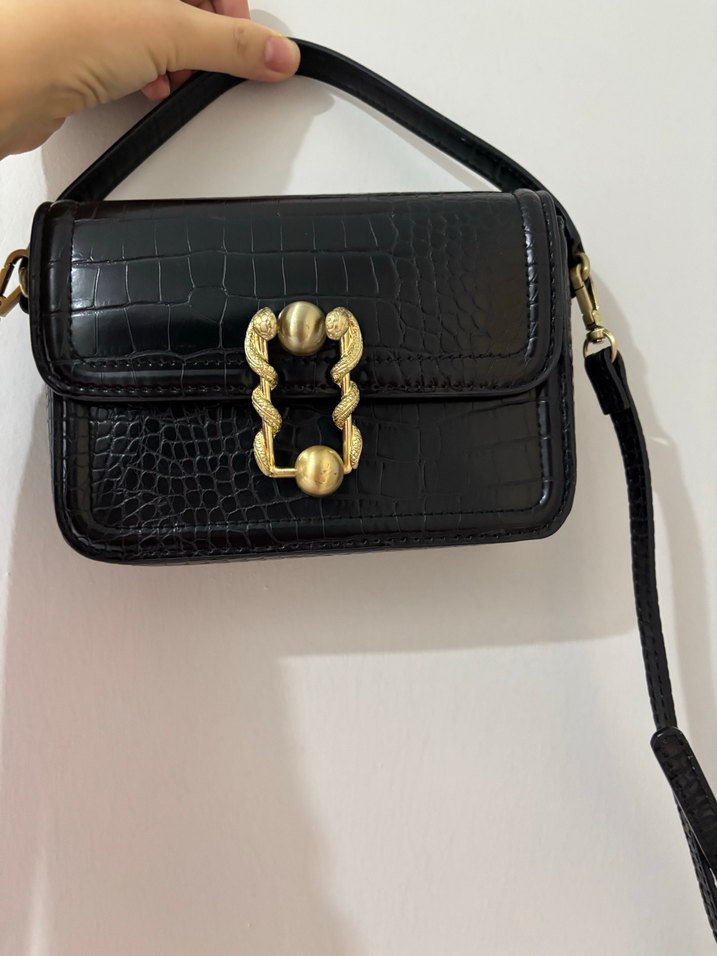 Zara küçük siyah çanta - Görsel 4