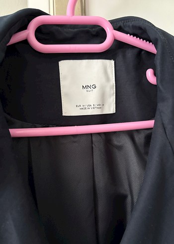 MANGO Kadın Lacivert Midi Trençkot - Görsel 4