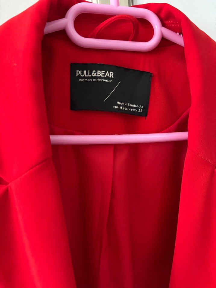 Pullu and Bear kırmızı blazer ceket - Görsel 2