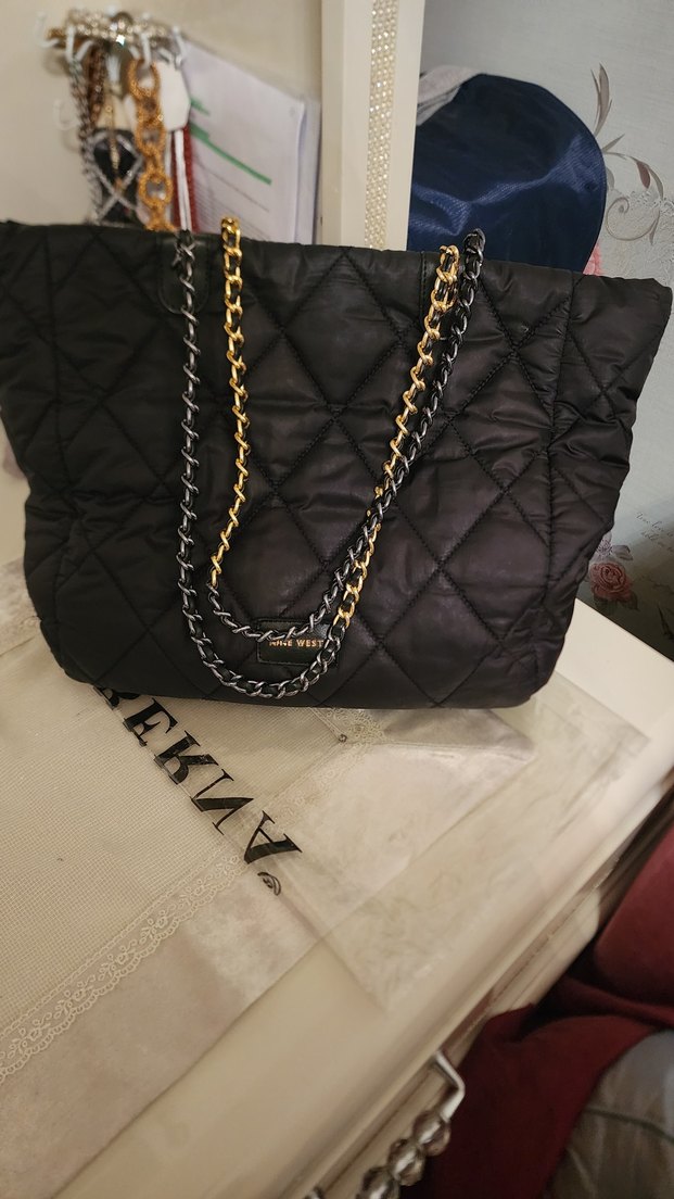 Zincir Detaylı Siyah Kadın Omuz Çantası - Görsel 2