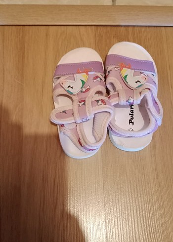 Kız Çocuk Pembe Unicorn Baskılı Cırt Cırtlı Terlik - Görsel 2