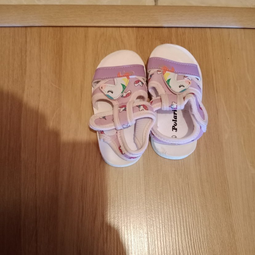 Kız Çocuk Pembe Unicorn Baskılı Cırt Cırtlı Terlik - Görsel 2