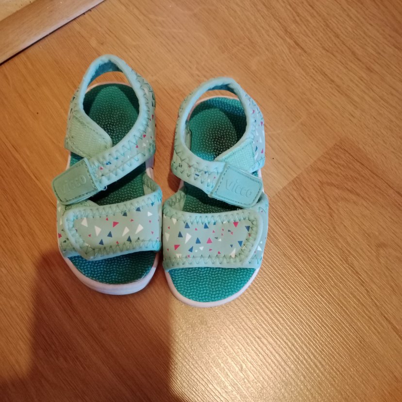 Turkuaz kiz Çocuk Cırt Cırtlı Terlik - Görsel 2