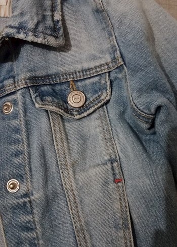 zara Kız bebek kot Ceket Düğmeli - Görsel 4