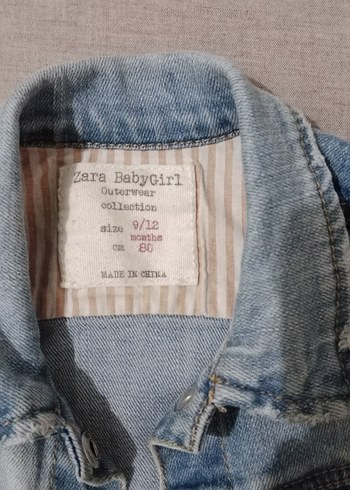 zara Kız bebek kot Ceket Düğmeli - Görsel 2