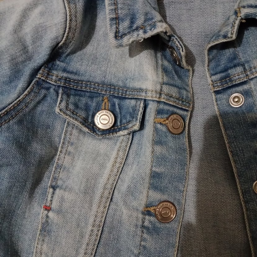zara Kız bebek kot Ceket Düğmeli - Görsel 3