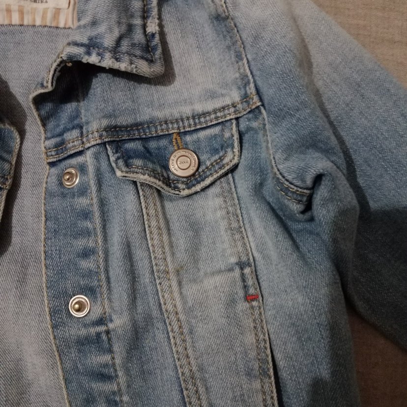 zara Kız bebek kot Ceket Düğmeli - Görsel 4