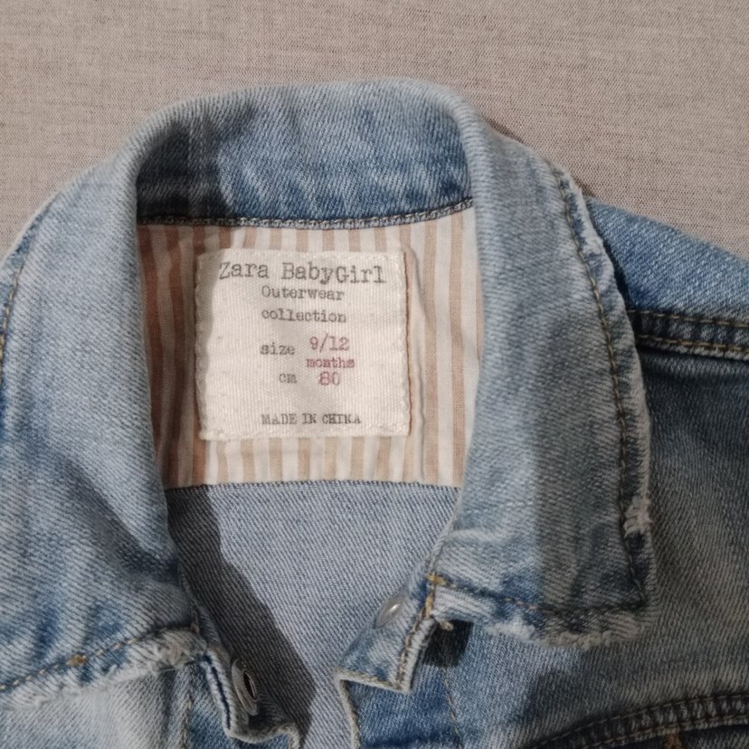 zara Kız bebek kot Ceket Düğmeli - Görsel 2