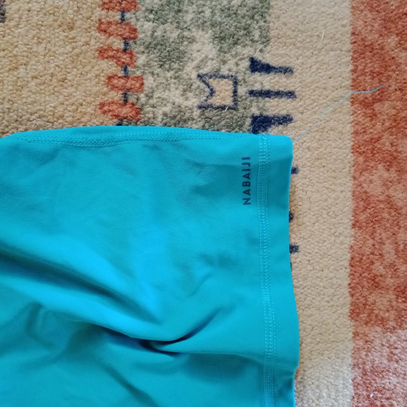 Parlak Turkuaz Kısa Kollu UV korumalı Erkek Mayo Üstü - Görsel 3