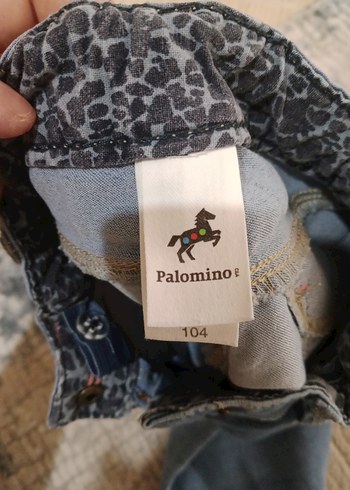 24-36 Ay Beden lacivert Renk Kız Çocuk Nakışlı Düğmeli Kot Pantolon