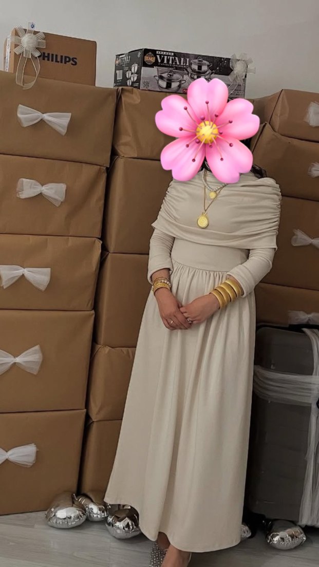 Omuz Detaylı Beyaz Uzun Abiye Elbise - Görsel 2