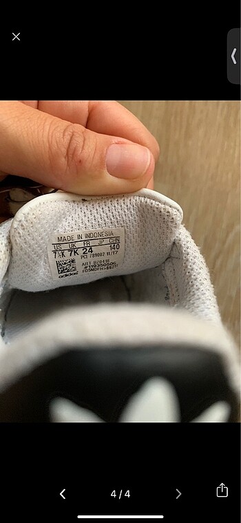 24 Beden beyaz Renk Adidas superstar çocuk ayakkabı