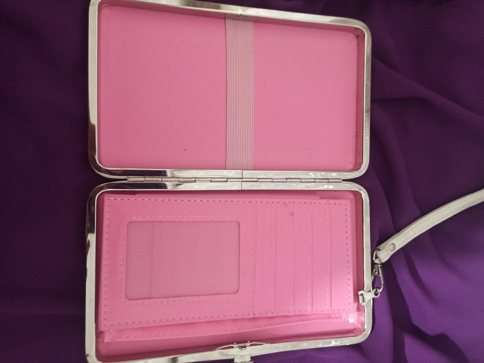 Altın Renkli taşlı parlak sarı cüzdan ve telefonluk - Görsel 3