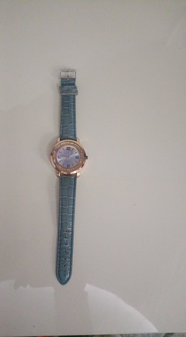 Turkuaz Renkli Pul Detaylı Kadın Kol Saati - Görsel 2