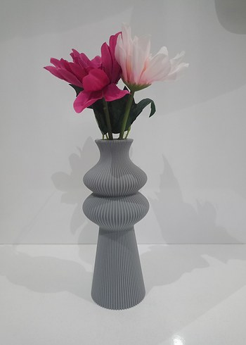 Gri Renkli Modern  Vazo - Görsel 3