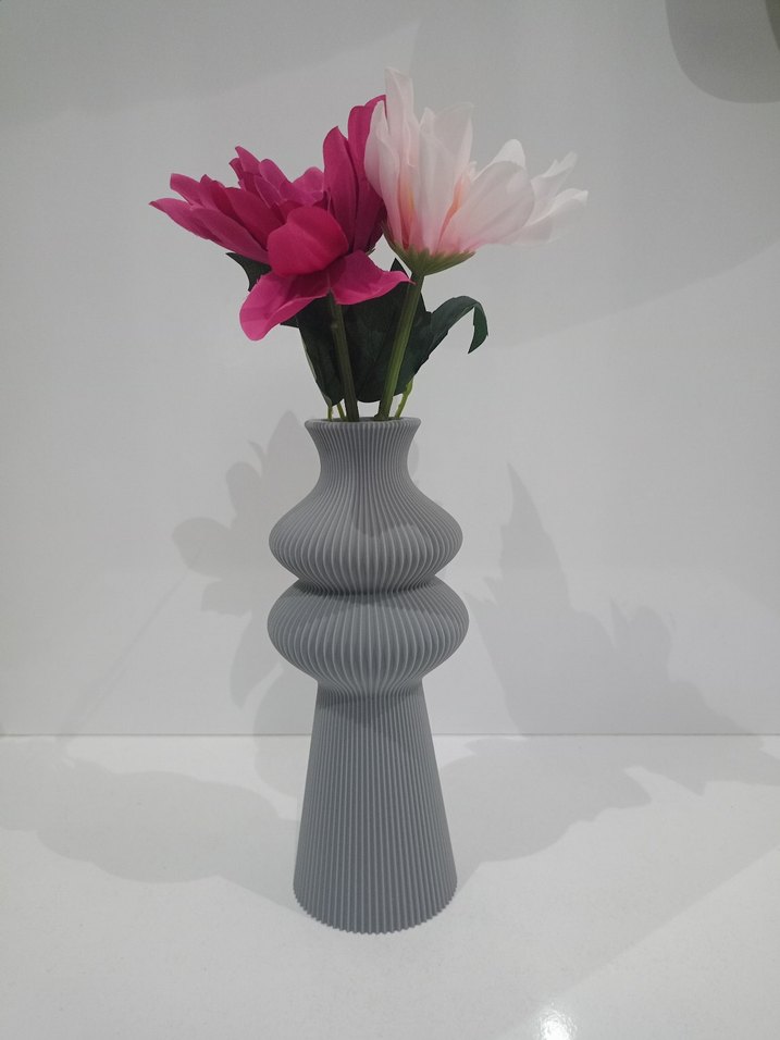 Gri Renkli Modern  Vazo - Görsel 3