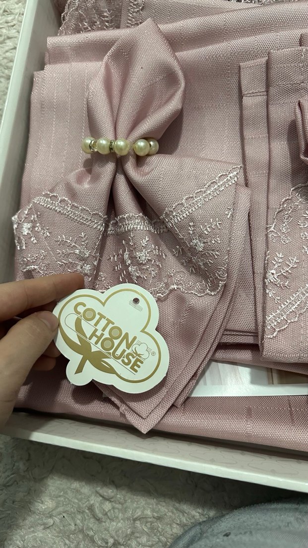 Fransız dantelli 12 kişilik masa örtüsü seti - Görsel 3