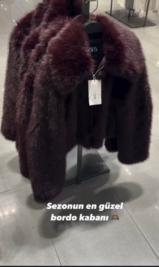 ZARA BORDO KÜRK - Görsel 2
