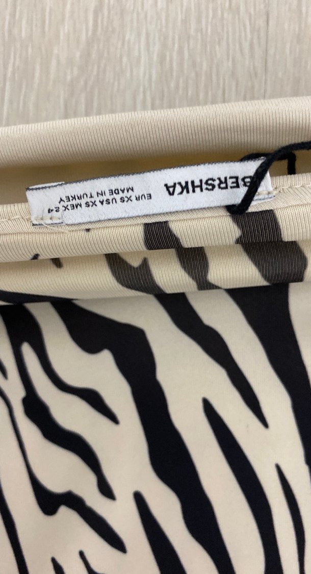 Zebra Desenli Drapeli Hamile Uzun Etek - Görsel 2