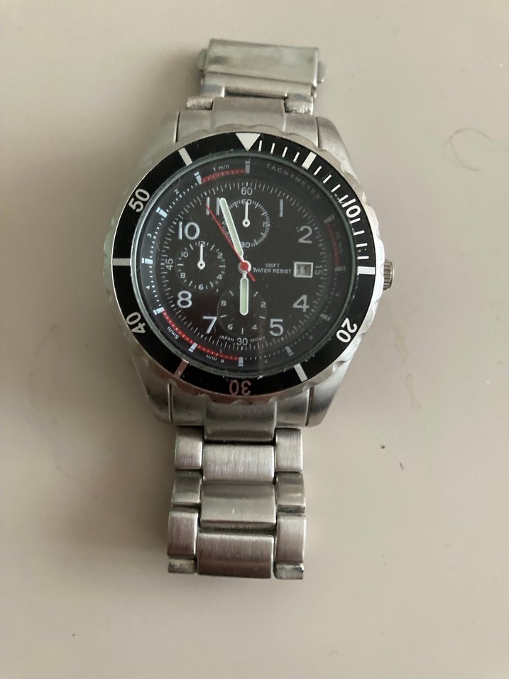 Gri Erkek Biker Saat - Görsel 4