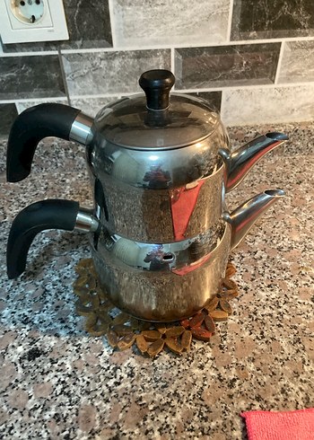 Gri Çelik Çaydanlık Seti - Görsel 3