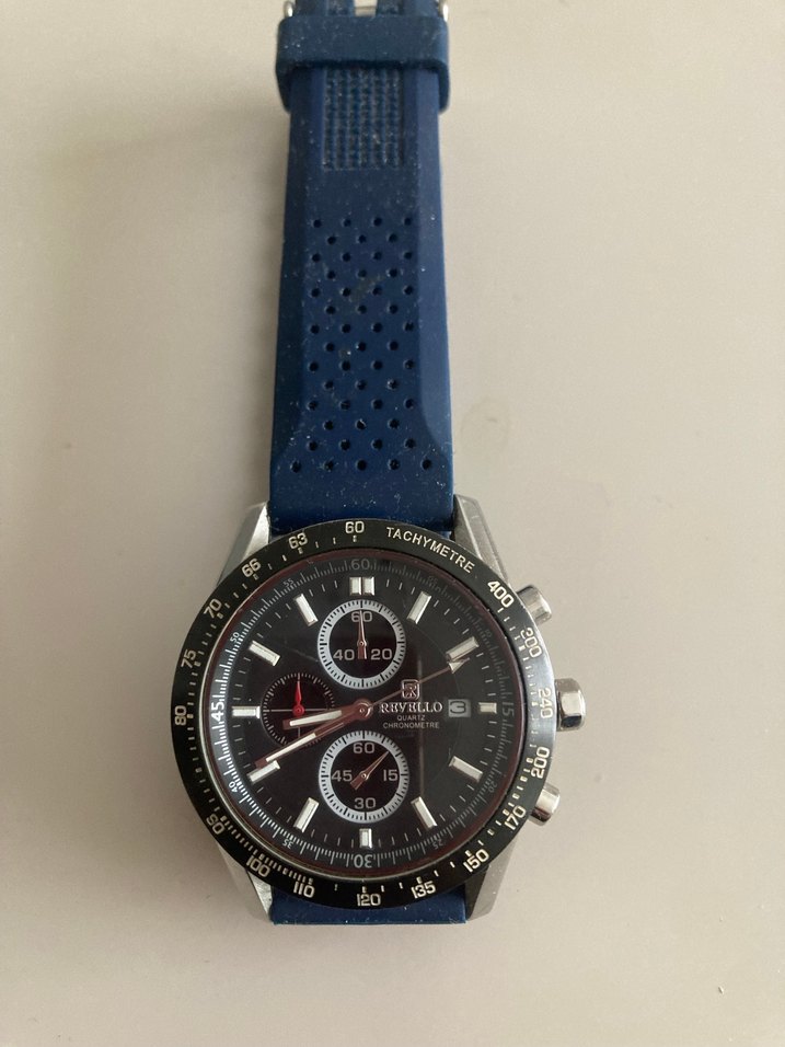 Mavi Silikon Kayışlı orjinal REVELLO saat - Görsel 3