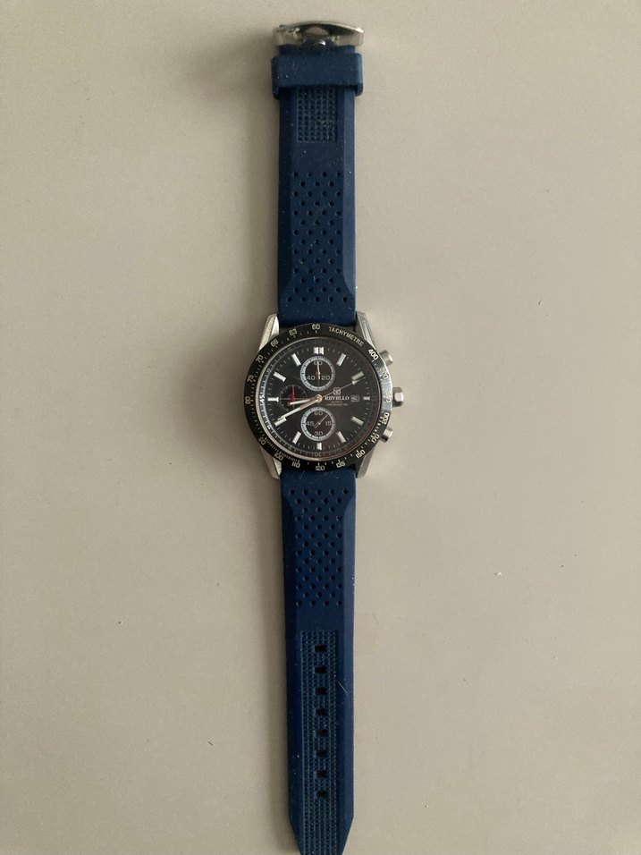 Mavi Silikon Kayışlı orjinal REVELLO saat - Görsel 4
