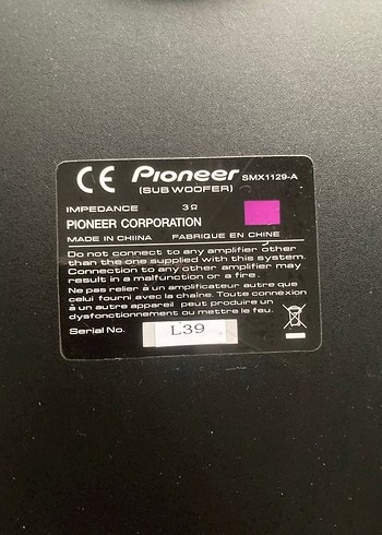 Pioneer Subwofer Hoparlör - Görsel 2