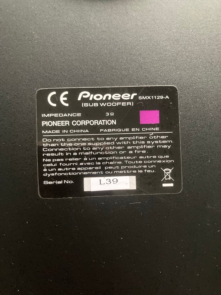 Pioneer Subwofer Hoparlör - Görsel 2