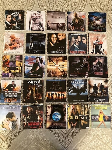 Beden KUTUSUZ BLURAY FİLMLER 50 adet