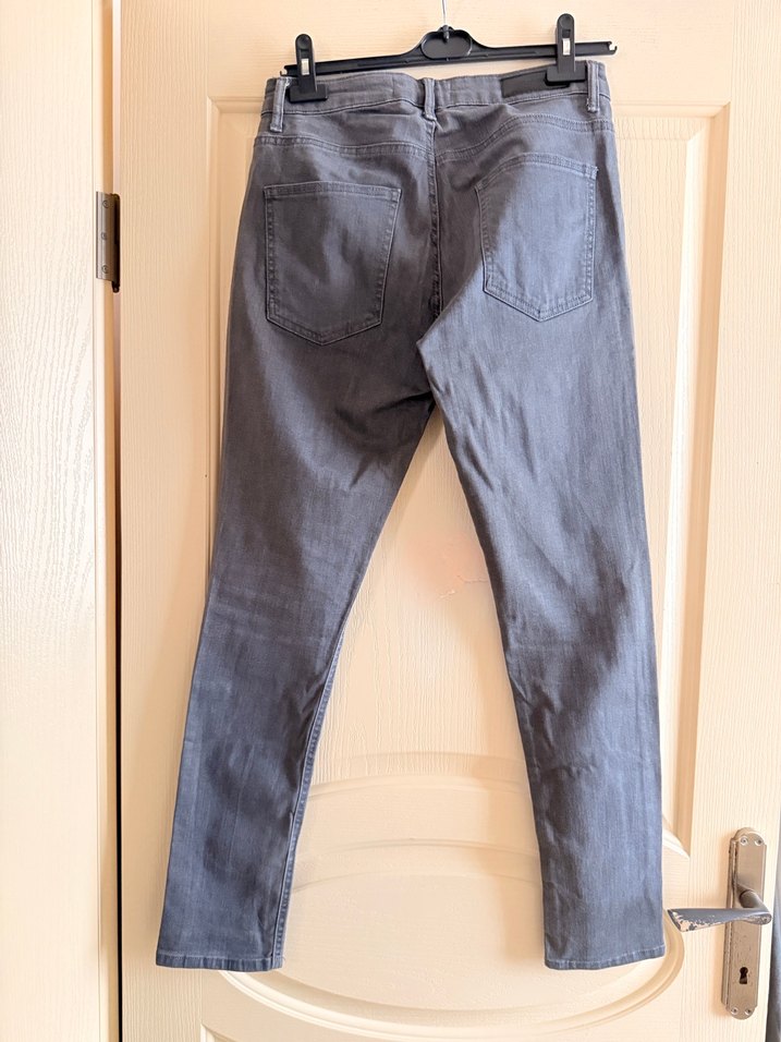 Gri Erkek Denim Pantolon Regular Fit - Görsel 2