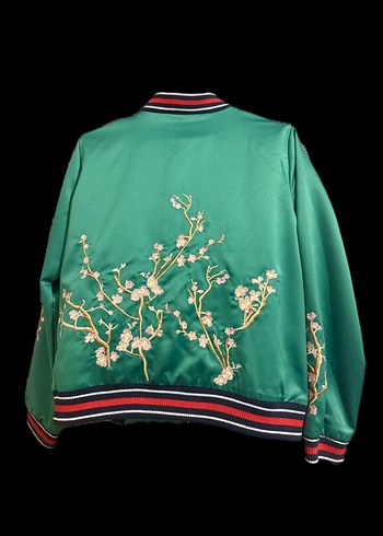 Çiçek Nakışlı Bomber Ceket - Görsel 2