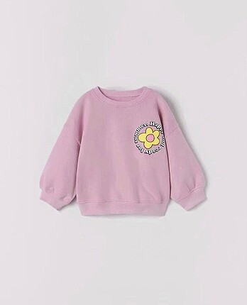 Zara papatya baskılı sweatshirt